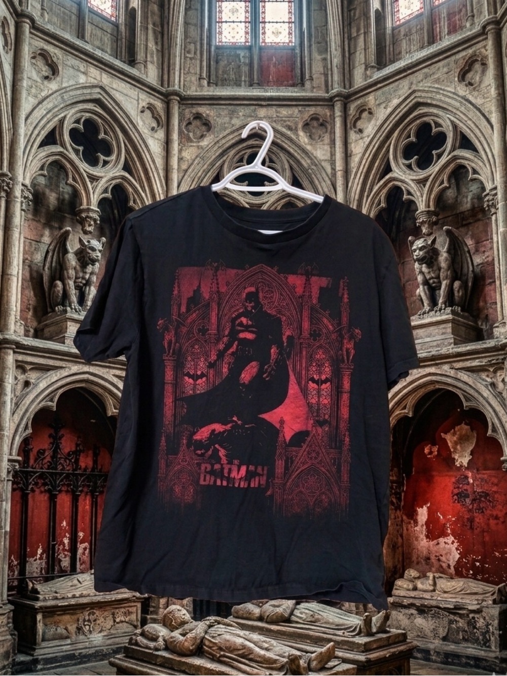 Black & Red Graphic The Batman Short-Sleeve T-Shirt